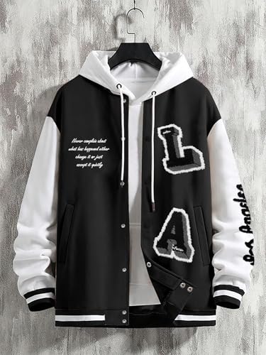 SOLY HUX Men's Varsity Jacket Letterman Bomber Jackets Color Block Long Sleeve Baseball Lightweight Coat3
