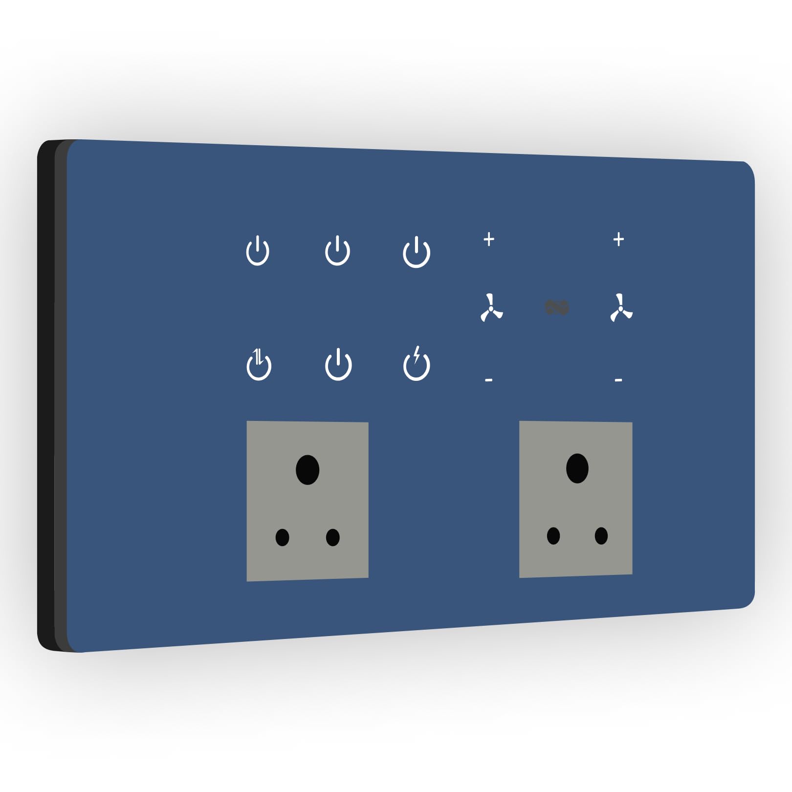 IOTICS Smart Wifi Switch Board: 6 x Switch, 2 Fan & 2 Smart Plug Module. Touch Control, Remote, App Control. Voice Control with Alexa & Assistant. Smart Touch Switch Board For Home Automation (Blue)-picture-28