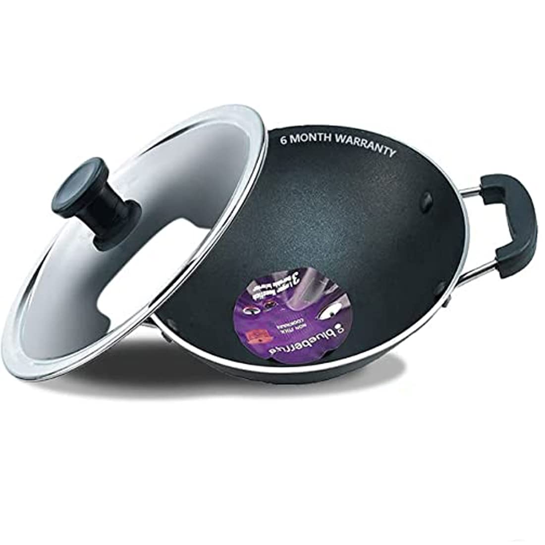 Blueberrys Appam Pan with Lid - High Grade Non Stick Coating Appam Maker/Appam Chatty/Appachatti with 6 Months Warranty (B099N6T13P) Amazon Price History, Amazon Price Tracker