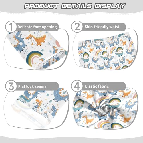 senya Girls Printed Leggings Yoga Pants Cute Dinosaur Clouds Pattern for Kids in 4t to 10 Years, 4T3