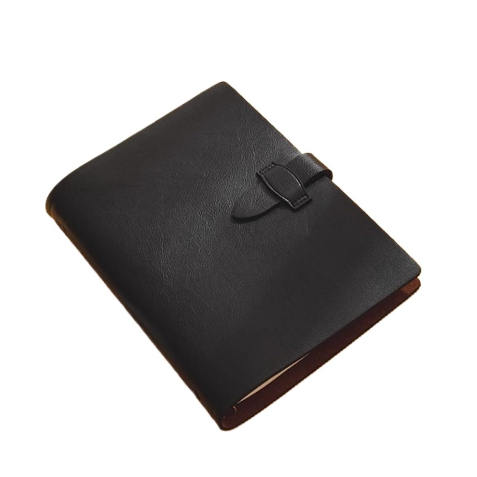 Notatnik Dziennik Notatnik W Stylu Retro Z Luźnymi Kartkami, Zatrzaskowy, Wymienne Strony Wewnętrzne Materiały piśmiennicze(Black)