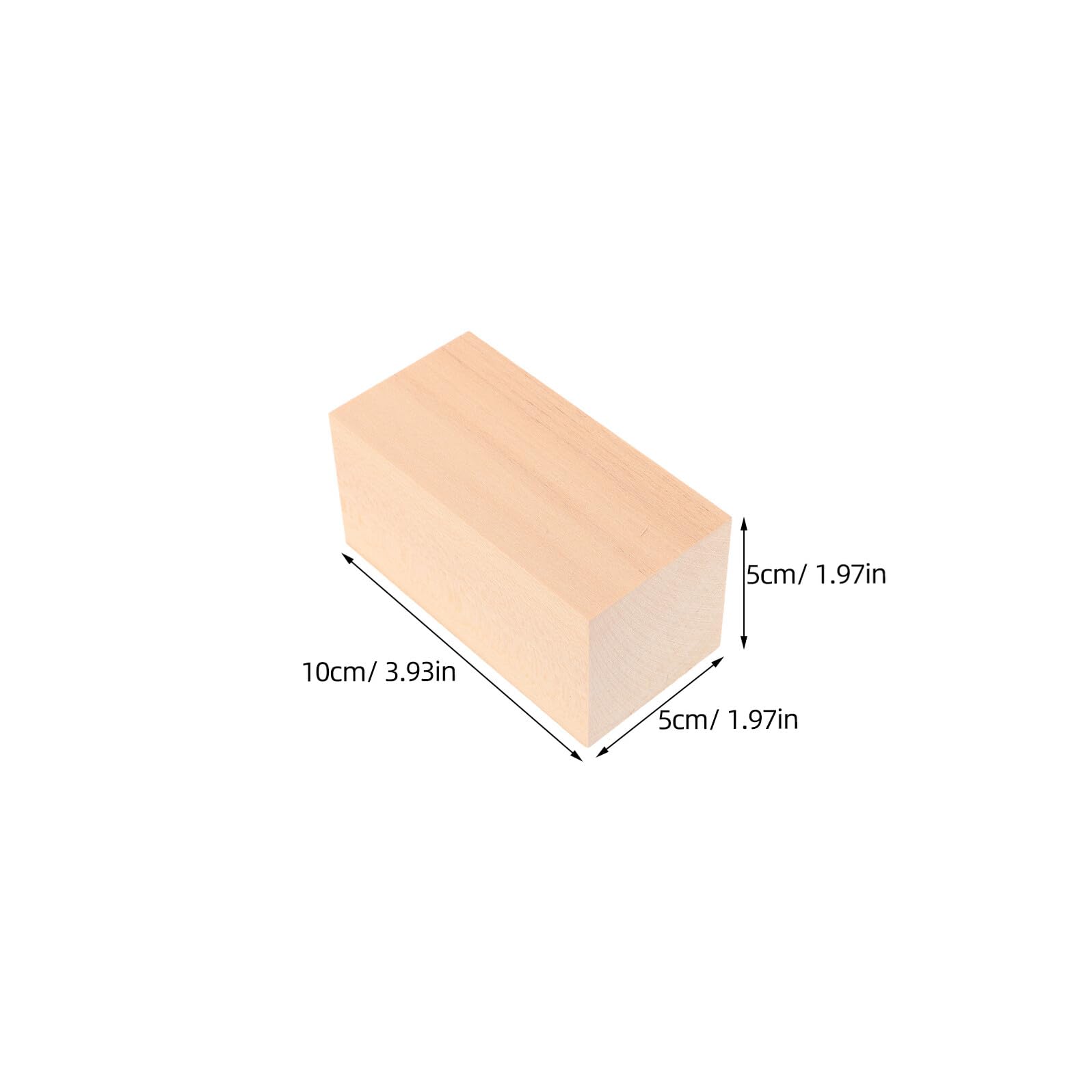 6 Bloques Rectangulares de Madera de Basswood para Tallar, Lisos para Manualidades, Proyectos de Bricolaje y Adornos