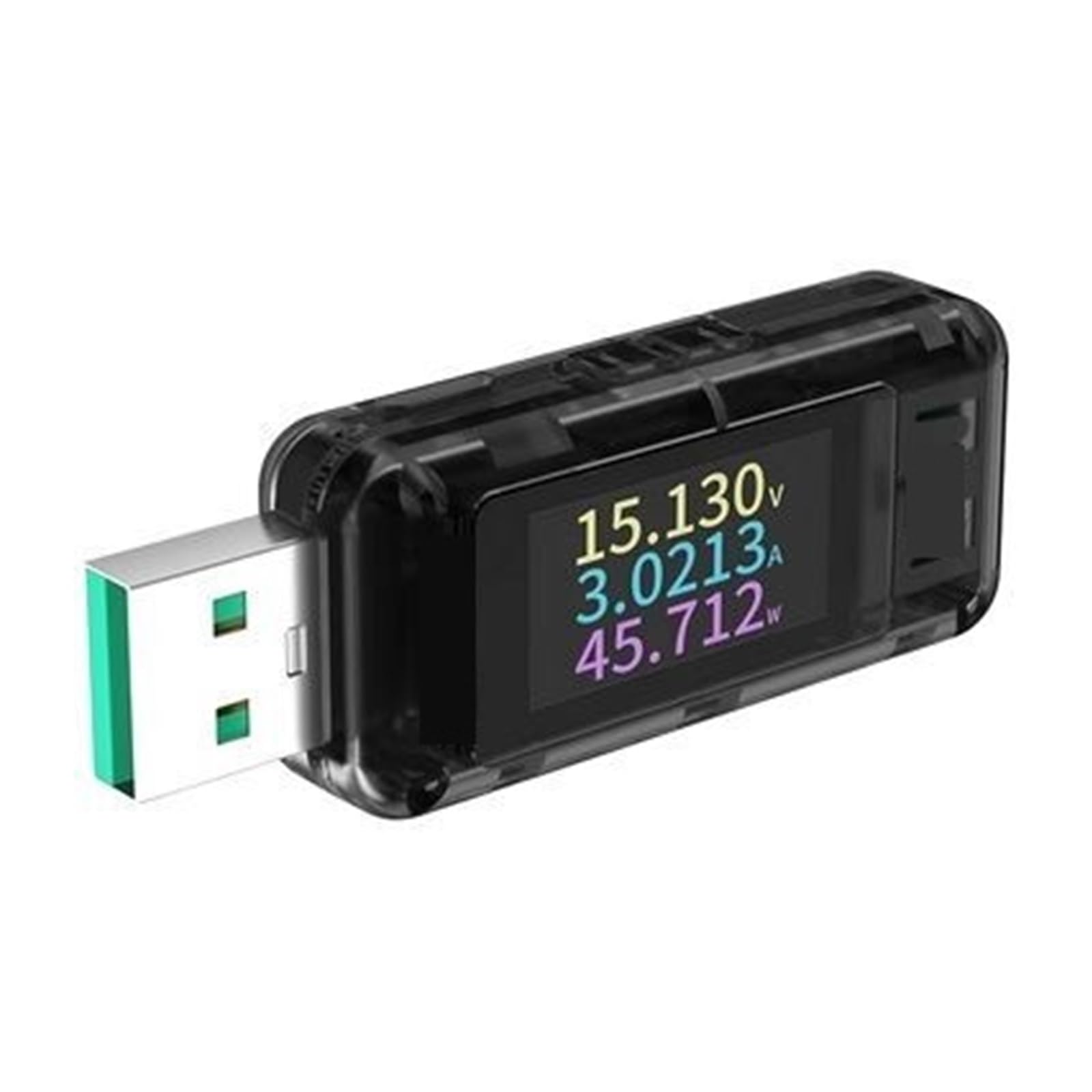 Testeur de courant USB au bureau pour vérifier la charge rapide du téléphone