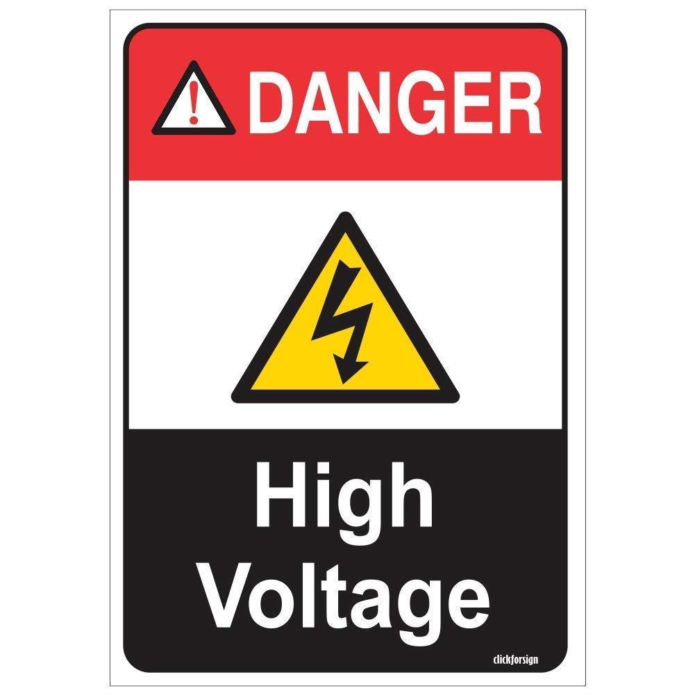 Paper Plane Design Danger High Voltage Keep Away Sign Board for Construction Sites Industrial Area, Amazing design with attractive look for multipurpose use MultiColor