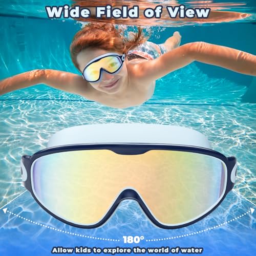 Image of Keary 2 Pack Kids Swim Goggles for 3-15 UV Protection Anti-Fog Pool Water Swimming Goggles for Boys Girls Youth Toddler