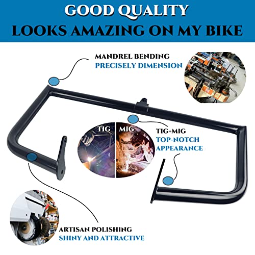 1.5-Inch Solid Crash Bars For Harley Davidson 1995-Up Touring Street Glide, Road King, Ultra Limited, Electra Glide Models, Designed For The Engine, Fuel Tank, Or Glory Paint Survive From A Drop-Black #TOP5