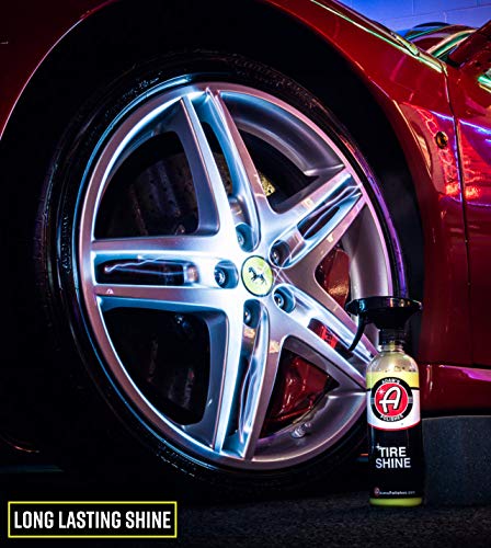 Image of Adam's SiO2 Infused Tire Shine Plus 16oz - Achieve a Lustrous, Dark, Long Lasting Shine - Non-Greasy and No Sling Formulation Infused with SiO2 for Increased a Longer, Durable Shine (Refill Kit)