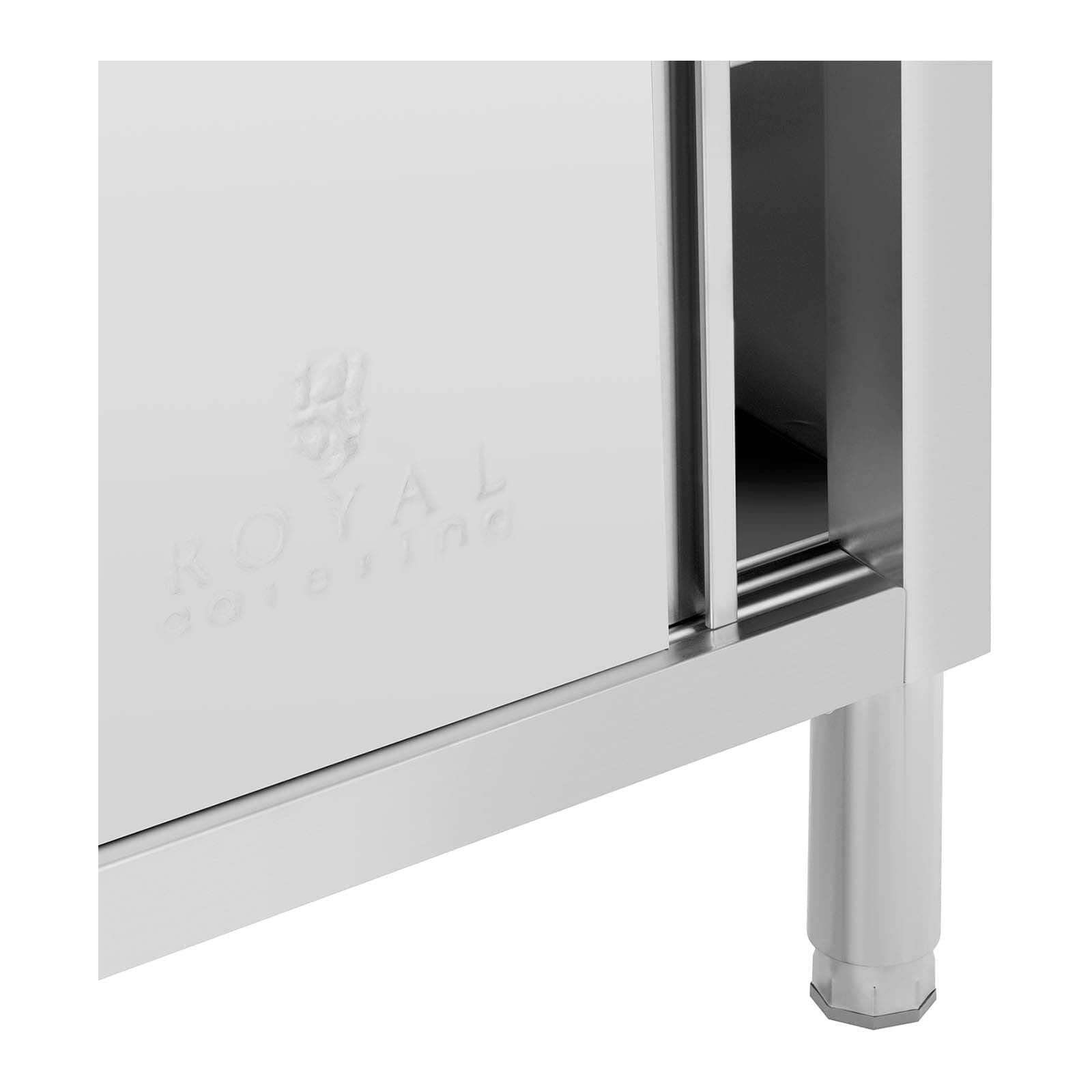 Royal Catering RCAT-120/50-WTP - Armadietto da lavoro in acciaio inox, 120 x 50 cm, capacità 390 kg, armadietto da cucina in acciaio inox, altezza 85 cm, 1 inserto)