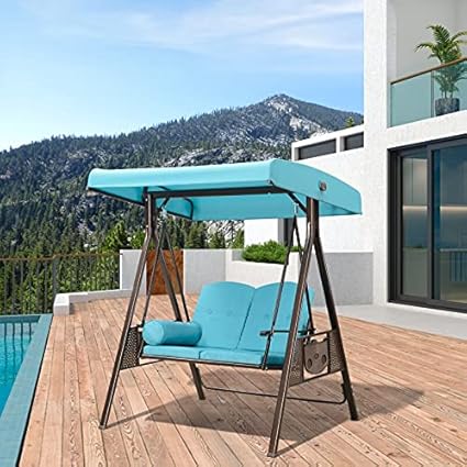 Home & Garden Swing Outdoor Porch Swing with Stand