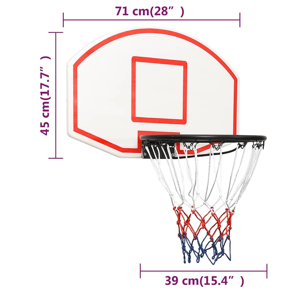 SKM Basketballkorb Weiß 71x45x2 cm Polyethylen,Sportartikel,Athletik,Basketball,Basketballkorbteile & -zubehör,Basketball-Korbbretter,Weiß,3.24 kg,93664