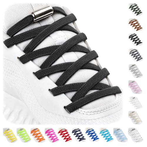 Stepace Elastic No Tie Shoe Laces - Black