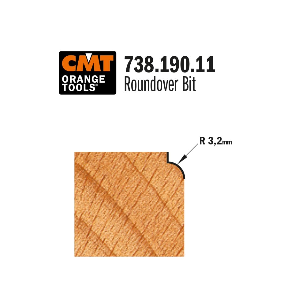 CMT Orange Tools 738.190.11 - frez r.concavo z Roma. hm s 6 d 19.1 r 3.2