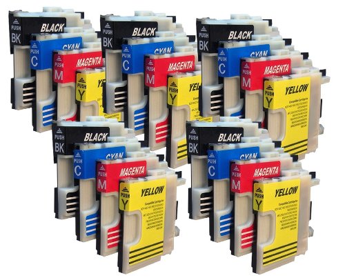 Starlet24 10x Copatibili Cartucce LC980 LC1100 per Brother LC-980 LC