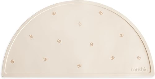 Miniatura 59 de mushie Mantel individual de silicona para niños, diseño antideslizante sin BPA (azul Cambridge) Cambridge Blue,Negro (Daisy),Azul marfil,Bluey