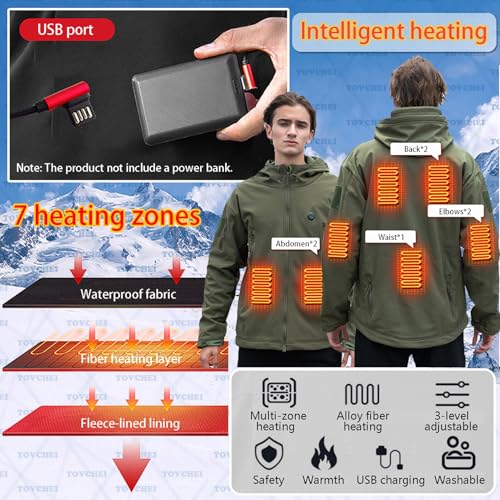 7 Zone Chaqueta térmica eléctrica inteligente miniatura 2