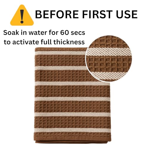 Image of Cooker&Mixer Cotton Kitchen Towels, Dish Cleaning Cloth, Cotton Napkins, Scrubbing Wash Cloths, Bulk, Sets, Mix Color, 40 x 63 cm, Set of 5, Premium Comb Structure, Super Absorbent, Quick-Drying