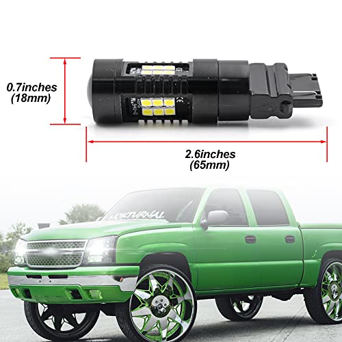 Nslumo 3157 T25 Led Daytime Running Light Bulbs For 1999-2014 Chevy Silverado Tahoe Suburban Avalanche 3156 3056 3057 Super Bright Drl Lamp Bulb With Projector 7000K Xenon White #TOP7