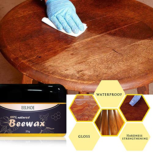 Wood Seasoning Beewax,20g Natural Beeswax Traditional Wood Wax Beeswax Polish Furniture Cleaner for Wood Doors,Tables,Chairs,Cabinets and Floors for Furniture to Beautify & Protect (Beewax)