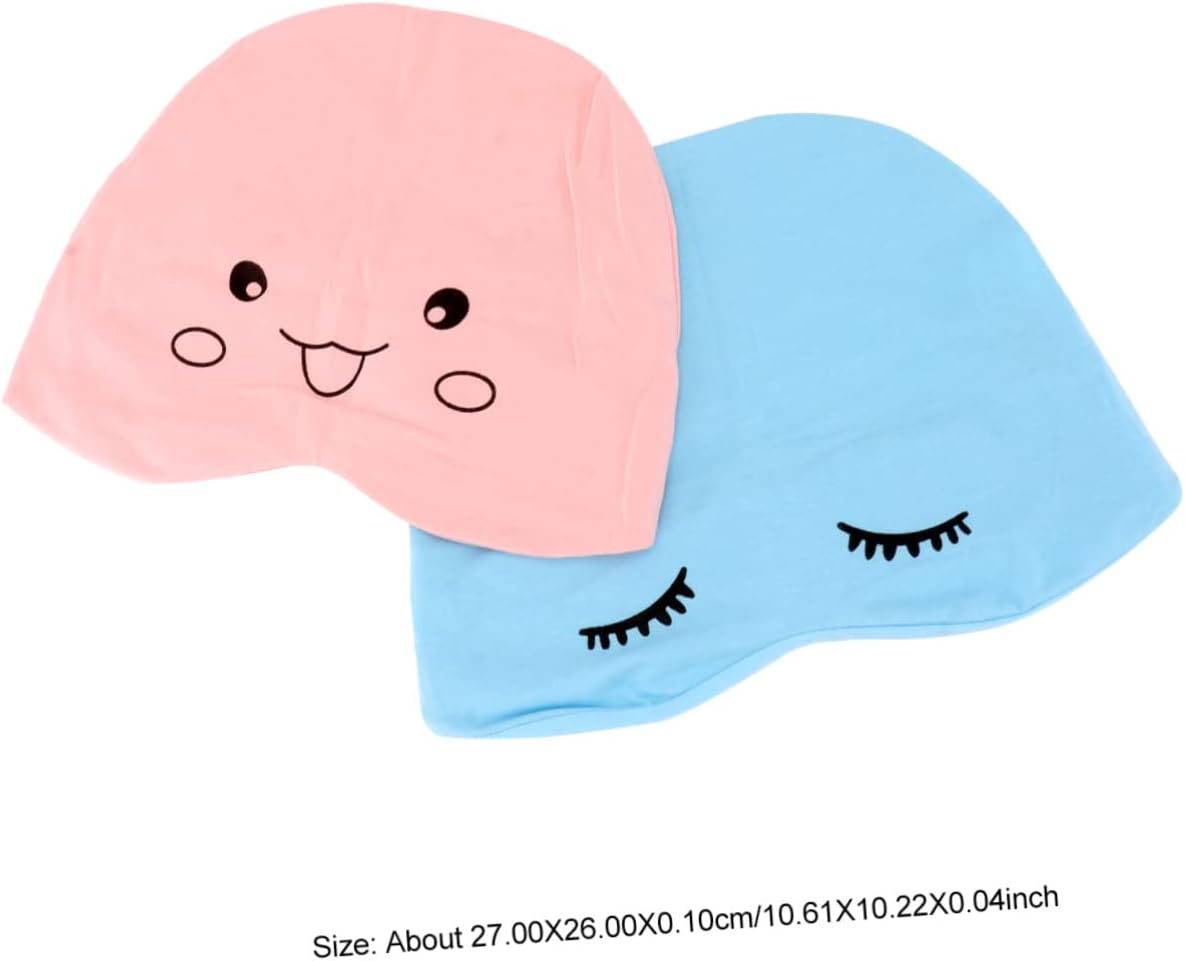 2pcs Summer Women Sleep Cap Postpartum Hat Soft Chemo Hat for Pregnant Ladies Breathable Confinement Cap Style Blue