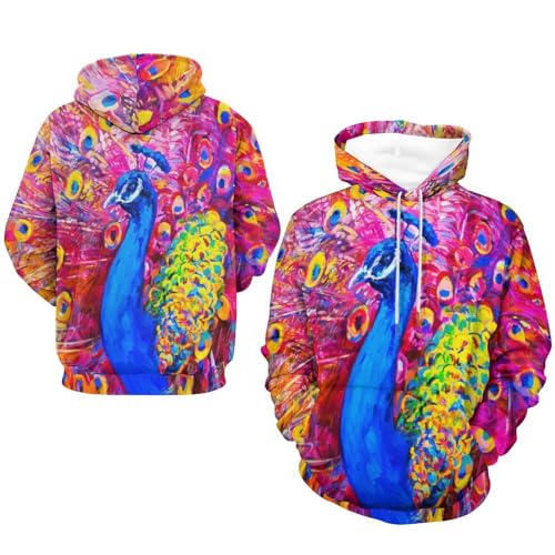 Sweat à capuche paon UMENG idéal pour vos sorties urbaines - 7