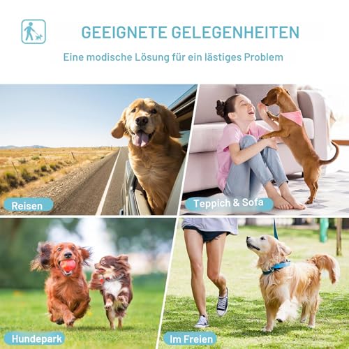 Avont 3 Stück Wiederverwendbare Hundewindeln, Hochsaugfähige, waschbare und umweltfreundliche Damenbinden Höschen für weibliche Haustiere -Schwarz