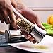 Fsdifly Original Stainless Steel Salt or Pepper Grinder - Tall Salt or Pepper Shakers with Adjustable Coarseness - Salt Grinders or Pepper Mill Shaker （Single Package） (A)