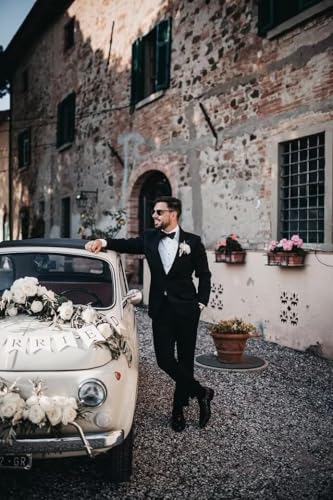 SHUZHXLZANGY Mens Suits Regular Fit 2 Piece Suit for Men Wedding Prom Business Formal Suit2