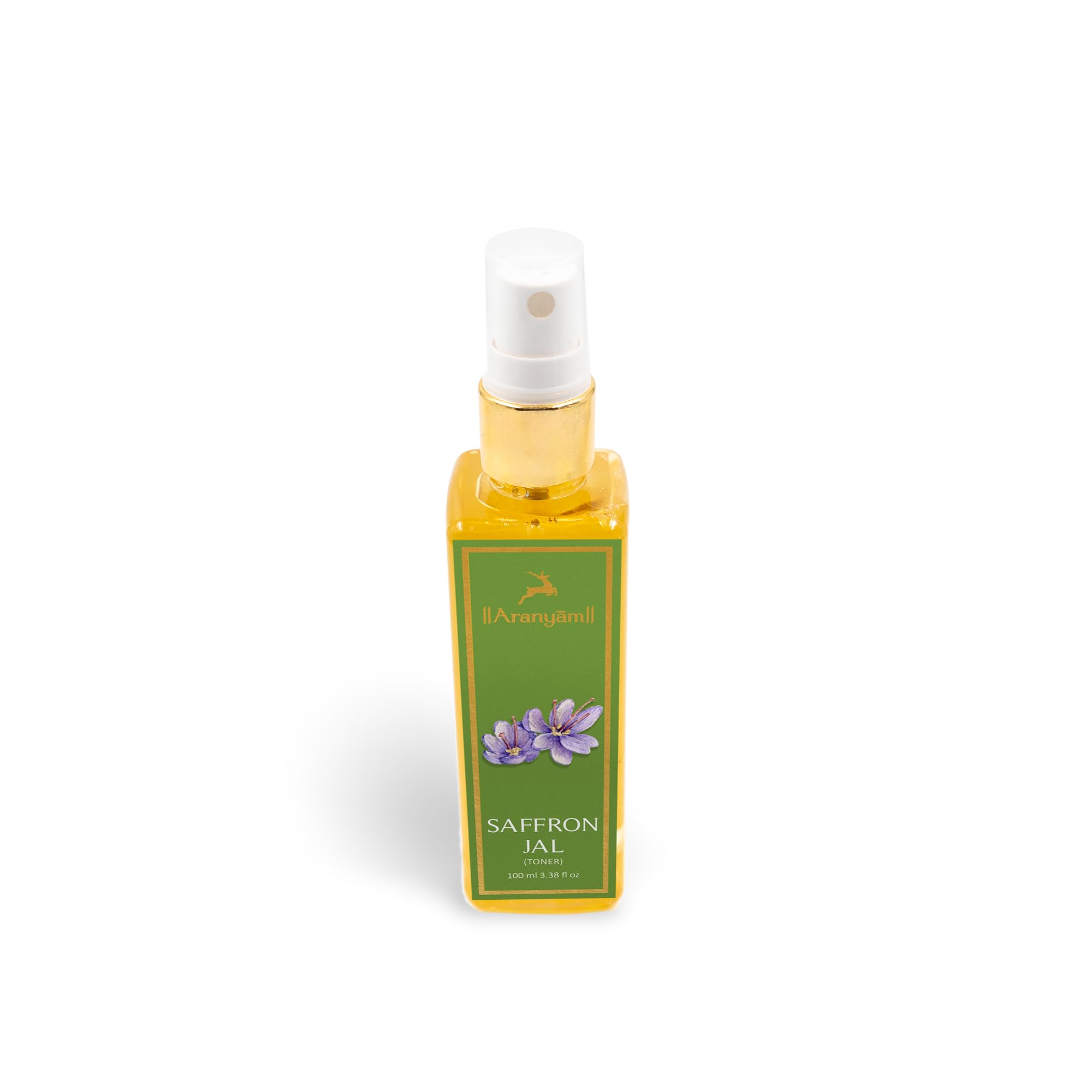 Aranyam Perfumes Natural Saffron/Keshar Water Toner Spray for Face | Daily Care for Men & Women Hydrating & Brightening Skin | Facial Mist Remove Tan and Fights fine line and wrinkles | Hydro Steam Distilled Process with No Artificial Fragrance and Chemical Free | Antioxidant and anti-inflammatory (100 ML) 1