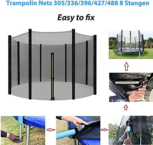 Filet de trampoline rond de remplacement pour protection de jardin