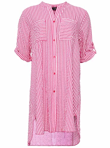 Zwillingsherz Longbluse im Streifen Muster – Hochwertiges Sommerkleid...