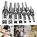 Square Hole Drill Bit, Steel Hardness Sharp Mortising Chisel Set 1/2-Inch, 1/4-Inch, 3/4inch, 3/8-Inch, 5/8-Inch, 5/16-Inch, 9/16-Inch Woodworking Mortiser Drill Bit-7pcs