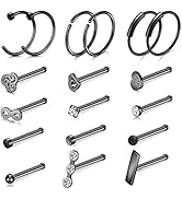 6 Stück Nasenpiercing Ringe - Hypoallergener Edelstahl-Schmuck