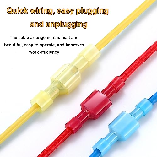 Smseace CA-F&M1.25-250-R-150 150Pcs 22-16Awg Electrical Spade Connectors Kit Female/Male Spade Connectors Nylon Spade Quick Disconnect Connectors thumb #3