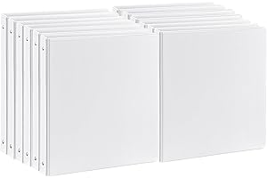 1 inch Capacity 3 Ring Binder, 12 Pack