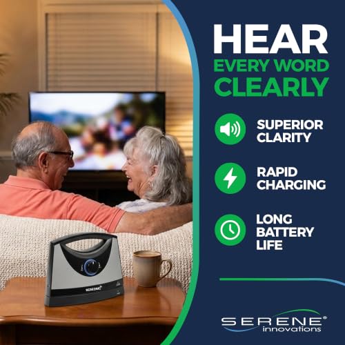 Image of SEREONIC Portable Wireless Speakers for Smart TV - Ideal for TV Watching Without The Blaring Volume - Designed for Hard of Hearing, Elderly, and Seniors - 100ft Range