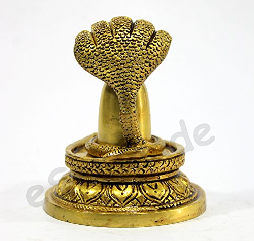 Shivling de latón para decoración o pooja miniatura 7