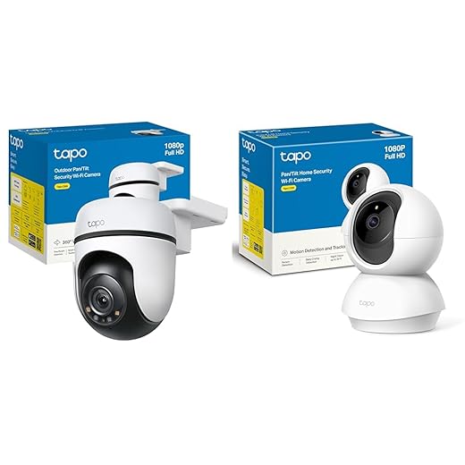 Caméra de sécurité WiFi extérieure Tapo TP-Link C500 + Cam intérieure Tapo C200