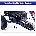 Costzon Go Kart for Kids, 4 Wheel Off-Road Pedal Go Cart w/Adjustable Seat, Steering Wheel, 2 Safety Brakes, EVA Rubber Tires, Ride-On Toys for Boys & Girls, Outdoor Racer Ride On Pedal Car (Blue)