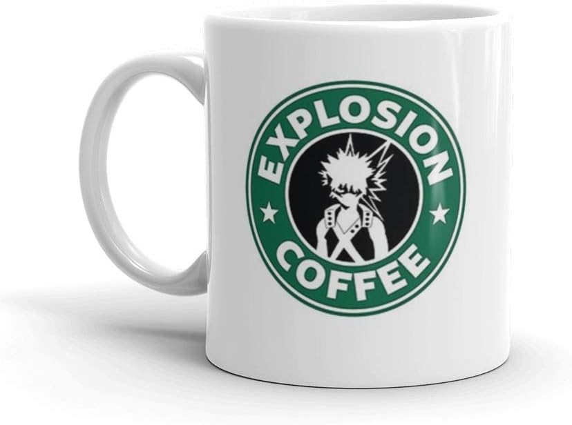 Explosion Coffee (Bakugo) 11 Oz White Ceramic