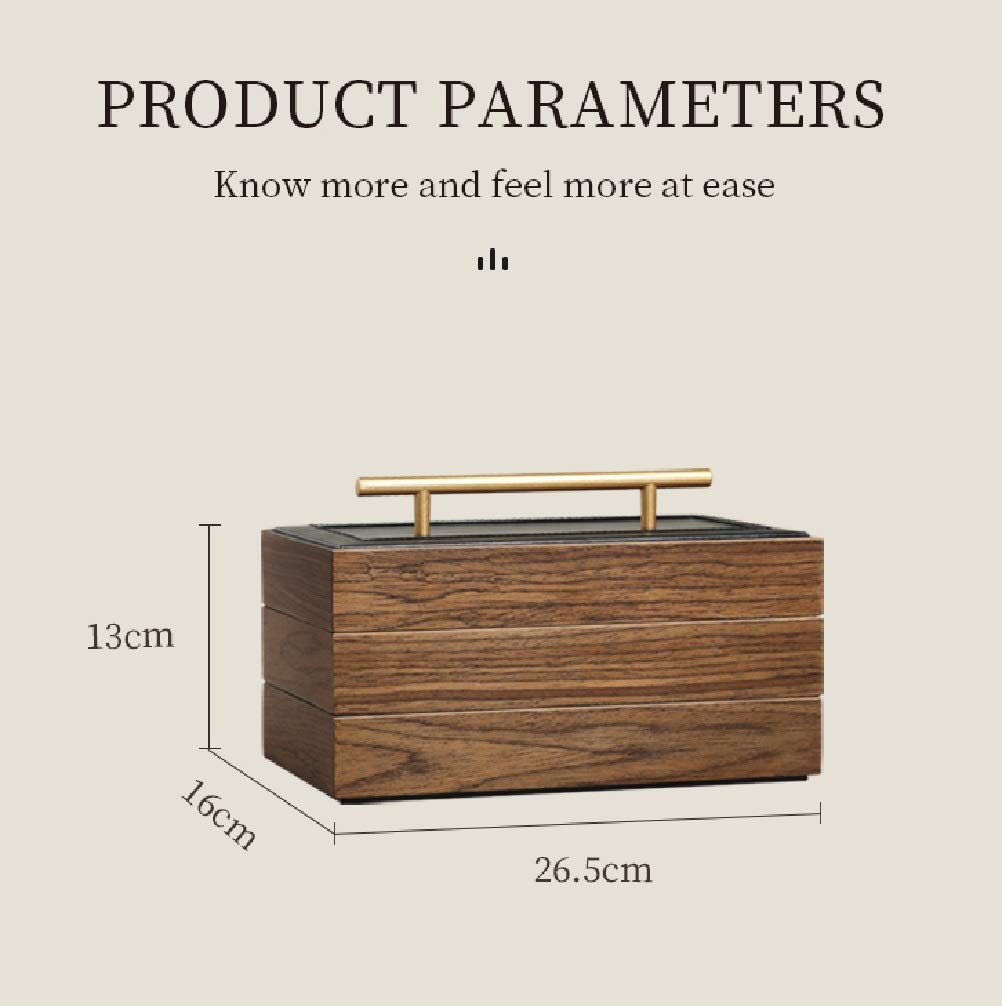 Joyero Grande de Madera de Lujo, Organizador de Terciopelo de Madera, 3 Capas, Pendientes, Anillos, Caja de Almacenamiento de Collares, ataúd de joyería