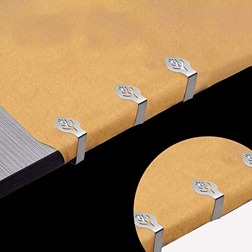 WedDecor Tablecloth Clips, 12 Pack Heavy Duty Stainless Steel Table Cover Clamps for Secure Fit Indoor & Outdoor, Party - Image 4