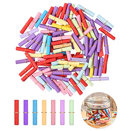 Rapidbok 100 Piezas Papel Colorido Deseo, Sueltas para Etiquetar, Papel de Carta de Mensaje de Deseo, Mini Mensaje de Papel para Calendario de Adviento o Cumpleaños