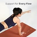 CULT Yoga Mat for Woman, Man & Kids | 6mm Extra Thick TPE Anti-Slip Exercise Mat for Workout & Home Gym | Durable Eco-Friendly Floor Fitness Mats with Travel Strap (Brown) gallery image