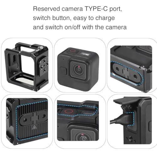 Amazon | Gopro Hero 11 Black Mini用 ケージ 保護フレーム 1/4 Amazon | Gopro Hero 11 Black Mini用 ケージ 保護フレーム 1/4