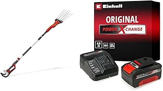 Einhell Secoueur de fruits sans fil GE-FS 18/53 Li-Solo Power X-Change (18V, Hauteur de travail avec fonction télescopique, Dents légères et robustes) avec Chargeur et Batterie 4,0Ah