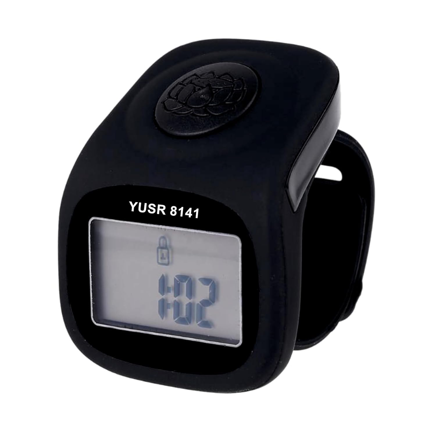al yusr 8 channel counter hand tally digital counter tasbih with led + lock + clock + beep & multi function (matte black)