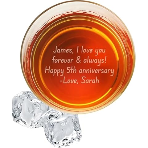 On The Rox Drinks Engraved Whiskey, Bourbon Glass Gifts - Fun Message Gift For Him - Personalized Bourbon Glass - 11 oz Engraved Message Scotch Glass - Birthday, Anniversary (Custom) Cover