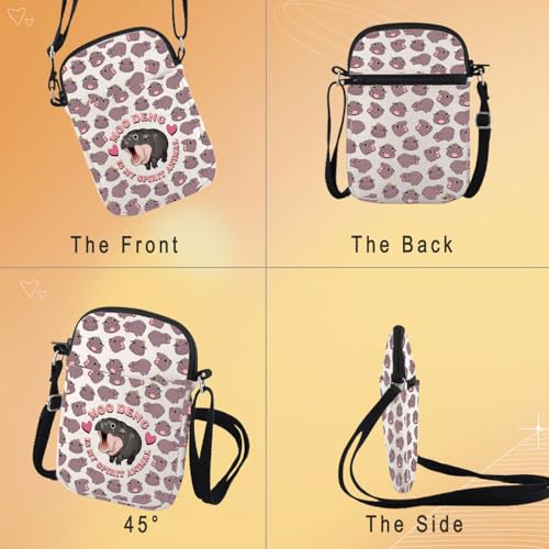 Gzrlyf Moo Deng Crossbody Bag Baby Hippo Gift Moo Deng Lover Gift Hippo Purse Sling Bag Shoulder Bag2