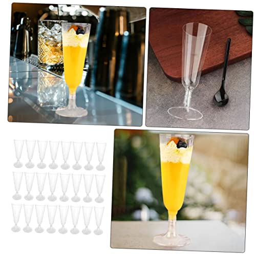 Luxshiny 80 Peças Taças De Plástico Conjunto De Coquetel De Taças De Plástico Transparente
