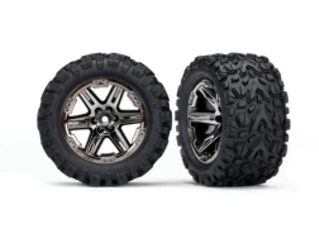 Traxxas 2 ruedas RXT Black Chrome Tacón 2.8" trasero Rustler 4x4 VXL TRX6774X